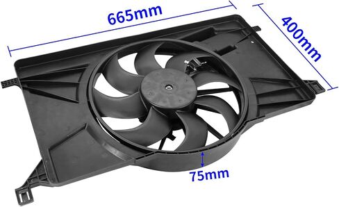 مجموعة مروحة الرادياتير متوافقة مع 2012-2018 Ford Focus 2.0L غير توربو أو غاز أو كهربائي in Saudi Arabia