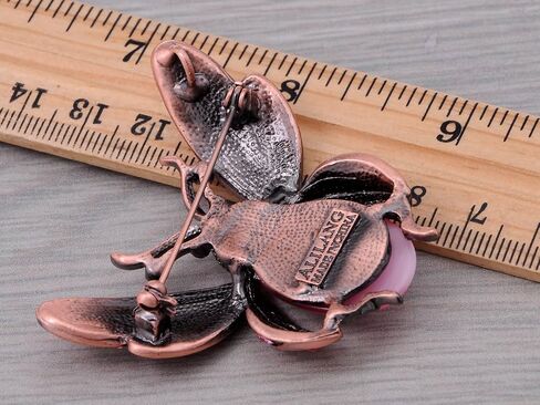 Alilang Peridot Crystal Rhinestone Ladybug Fly Insect Fashion Jewelry Brooch Pin in Saudi Arabia