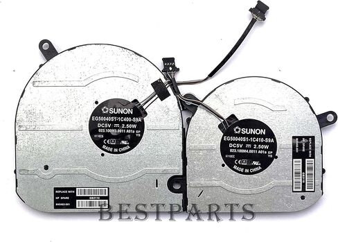 BestParts استبدال مروحة تبريد وحدة المعالجة المركزية الجديدة + وحدة معالجة الرسومات HP Envy 15M-EU 15Z-EU 15-EU، 15M-ES 15T-ES 15-ES، TPN-W149 TPN-W150 Series M45465-001 M45466-001 EG50040S1-1C400-S9A EG50040S1 -1C410-S9A DC5V مروحة in Saudi Arabia