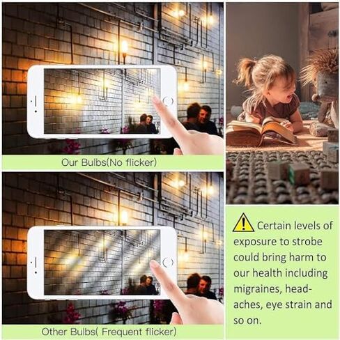 8.9 بوصة 6W T10 E26 مصابيح أنبوبية LED 60 وات مكافئة، عكس الضوء 2700K T10 لمبات إضاءة طويلة بيضاء دافئة 600LM، مصابيح إضاءة عتيقة مزخرفة بأنبوب شفاف عتيق لمصابيح المكتب، شمعدانات الحائط in Kuwait