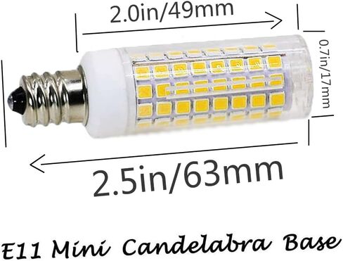 e11 led لمبة 75w 100w استبدال لمبات الهالوجين، jd t4 e11 قاعدة الشمعدانات الصغيرة 110v 120v 130 مصابيح إضاءة إدخال الجهد، حزمة من 4 (ضوء النهار 6000k) in Saudi Arabia