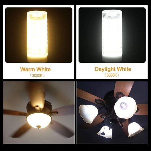 e11 led لمبة 75w 100w استبدال لمبات الهالوجين، jd t4 e11 قاعدة الشمعدانات الصغيرة 110v 120v 130 مصابيح إضاءة إدخال الجهد، حزمة من 4 (ضوء النهار 6000k) in Saudi Arabia