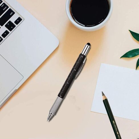4 Pcs Multitool Pen Gifts for Men, 6 in 1 Cool Gadget with Ruler, Level, Screwdriver, Stylus, Ballpoint Pen, Unique Gift for Christmas, Father's Day, Valentine, Birthday in Saudi Arabia
