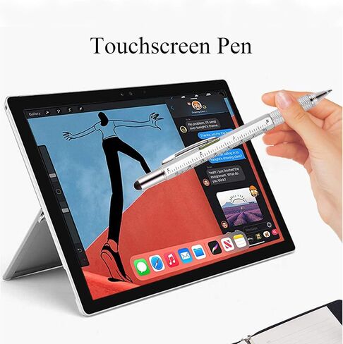 4 Pcs Multitool Pen Gifts for Men, 6 in 1 Cool Gadget with Ruler, Level, Screwdriver, Stylus, Ballpoint Pen, Unique Gift for Christmas, Father's Day, Valentine, Birthday in Saudi Arabia