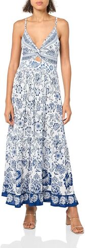 Angie Women's Floral Maxi Dress with Cutout in Kuwait