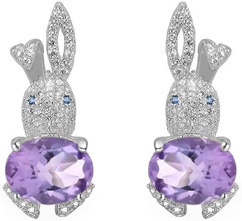 حجر الراين أرنب أقراط للنساء الفتيات هيبوالرجينيك لطيف كريستال جوهرة الأرنب الحيوان الحيوانات الأليفة الغضروف بعد لذيذ عيد ميلاد عيد الفصح عطلة مجوهرات هدايا لابنة ابنة in Kuwait