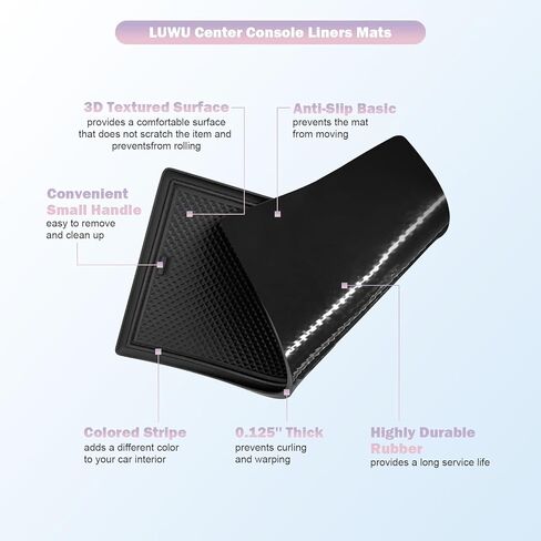 LUWU for 2025 Kia KIA K5 DL3 Center Console Liners Mats,2021-2025 K5 GT Line Cup Holder Inserts Mats 2024 2025 K5 LX/LXS/GT/EX Center Console Liner Trim Mats 2024 2025 Kia K5 Accessories (Black) in Kuwait