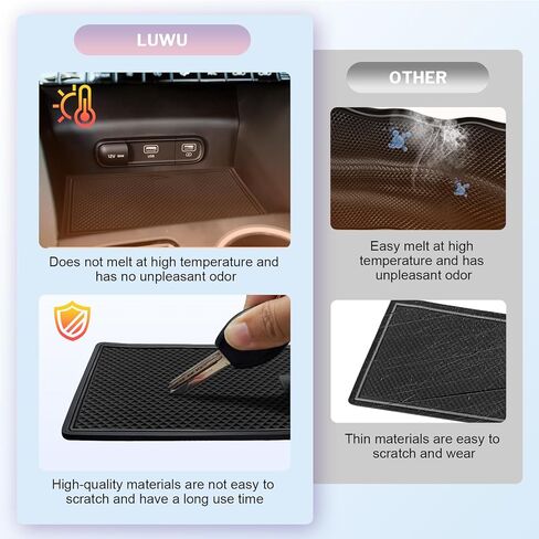 LUWU for 2025 Kia KIA K5 DL3 Center Console Liners Mats,2021-2025 K5 GT Line Cup Holder Inserts Mats 2024 2025 K5 LX/LXS/GT/EX Center Console Liner Trim Mats 2024 2025 Kia K5 Accessories (Black) in Kuwait