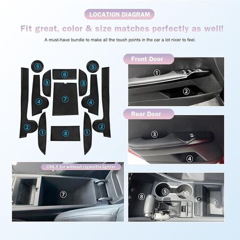 LUWU for 2025 Kia KIA K5 DL3 Center Console Liners Mats,2021-2025 K5 GT Line Cup Holder Inserts Mats 2024 2025 K5 LX/LXS/GT/EX Center Console Liner Trim Mats 2024 2025 Kia K5 Accessories (Black) in Kuwait