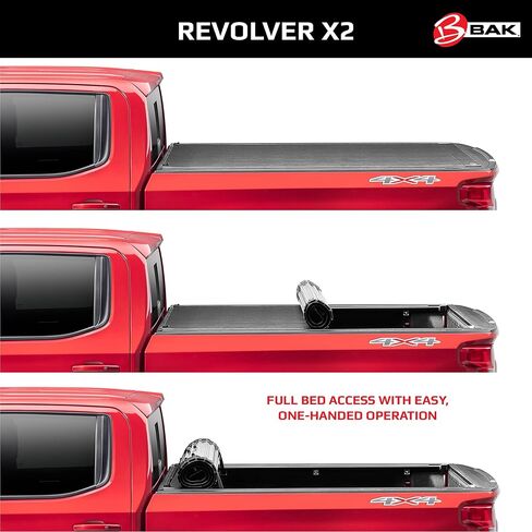 غطاء تونيو لسرير الشاحنة الصلب القابل للطي من RealTruck BAK BAKFlip MX4 | 448602 | يناسب سرير Honda Ridgeline 2017-2024 مقاس 5 أقدام و4 بوصات (64 بوصة) in Saudi Arabia