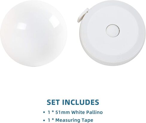 ApudArmis White 40mm Bocce Pallino Balls Replacement - Including Measuring Rope in Saudi Arabia