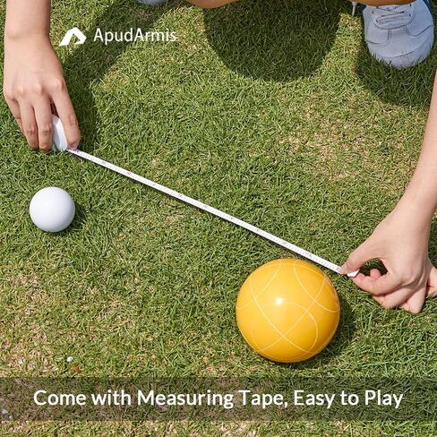 ApudArmis White 40mm Bocce Pallino Balls Replacement - Including Measuring Rope in Saudi Arabia