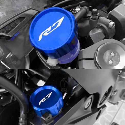 لياماها YZF R7 YZF-R7 YZFR7 2021 2022 2023 دراجة نارية الملحقات الجبهة الخلفية سائل الفرامل النفط اسطوانة خزان غطاء (أسود) in Kuwait