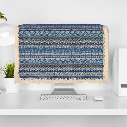 MECCANIXITY Computer Monitor Keyboard Dust Cover, for 24 25 26 27 Inch PC Screen Dustproof Protective Sleeve for LCD/LED/HD Panel Case, Cedar-Fawn Style in Saudi Arabia