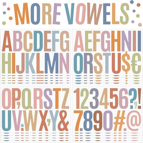 186 PCS 12 Pieces 3-inch Letter Stickers Vinyl Alphanumeric Stickers for Car Wall Stickers, Classroom Doors and Windows, Home Decoration, Mailbox Exhibitions, School Decoration, DIY in Saudi Arabia