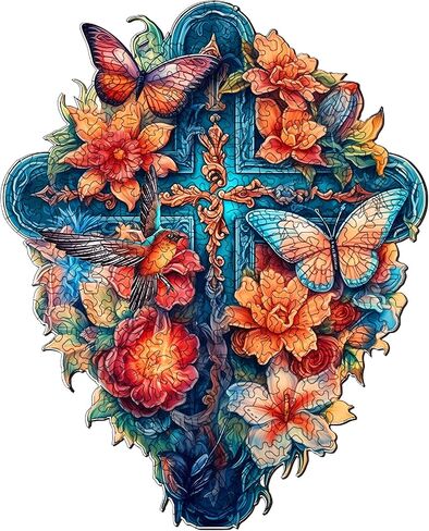 Wooden Puzzles for Adults, Unique Puzzles for Adults, Irregular Animal Shaped Wooden Jigsaw Puzzles, Creative Birthday Gift, Fun Family Game, 11.8 x 9.1 inch, Butterfly in Saudi Arabia