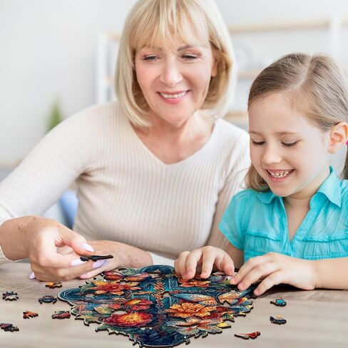 Wooden Puzzles for Adults, Unique Puzzles for Adults, Irregular Animal Shaped Wooden Jigsaw Puzzles, Creative Birthday Gift, Fun Family Game, 11.8 x 9.1 inch, Butterfly in Saudi Arabia