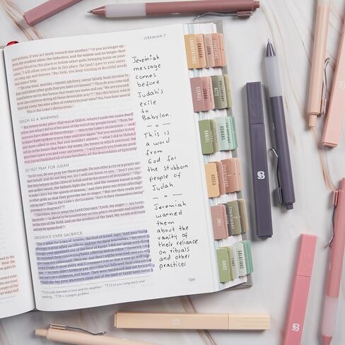 Aesthetic Highlighters and Gel Pens with Black Ink And Soft Tip, No Bleed Dry Fast Easy to Hold, for Bible Journaling Planner Notes School Office Supplies 10 pack (Morandi) in Saudi Arabia