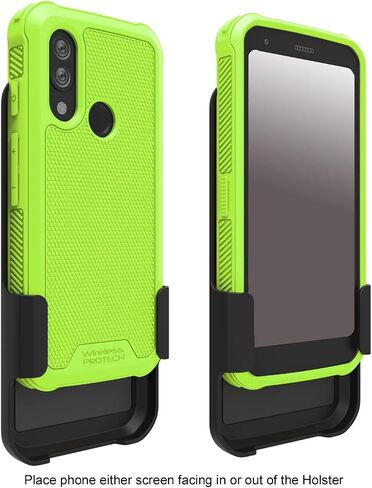 Case Compatible with CAT S62 PRO and CAT S62. Rotating Belt Clip Holster and Durable Flexible Protective Case Combo (Black) in Saudi Arabia