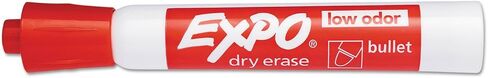 Expo Low-Odor Dry Erase Markers, Bullet Tip,Red, 24-Count in Saudi Arabia