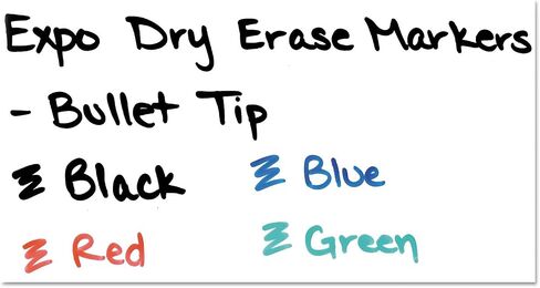 Expo Low-Odor Dry Erase Markers, Bullet Tip,Red, 24-Count in Saudi Arabia
