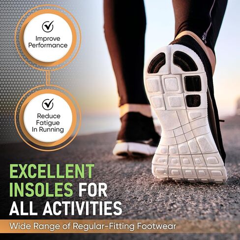 Dynamic Orthotics Insoles for Foot Pain Relief | Medium to High Arch Support Inserts and Plantar Fasciitis Insoles | Shoe Insoles for All Activities, Small Mens 7-8½ | Womens 8-9½ in Saudi Arabia