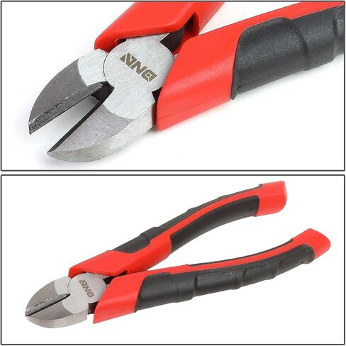 DNA Motoring TOOLS-00065 2 Piece Groove Joint Plier Set - Hardened Jaws Plier w/Heat-Treated Teeth, PVC Grips, Satin Finish in Saudi Arabia