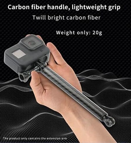 Helmet Extension Arm Pole Mount Carbon Fiber Compatible with Gopro 9/MAX/8/7/6,Insta360 One R, DJI Osmo Action, EK7000 4K (258mm / 10.16in) in Kuwait