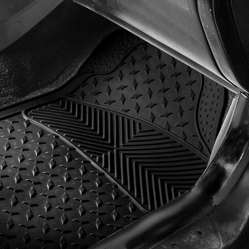 FH Group Semi-Custom Liners Trimmable All Weather Full Set Car Floor Mats with Premium Trimmable All Season Cargo Liner - Universal Fit for Cars Trucks and SUVs (Gray) in Kuwait