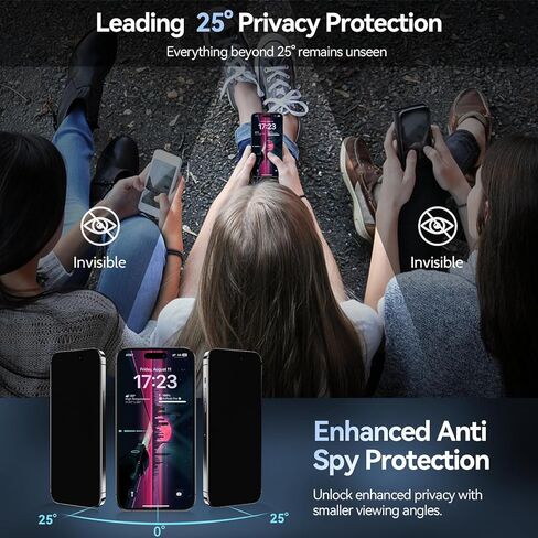 IPROKKO 2 Pack iPhone 14 Pro Privacy Screen Protector (2022-6.1 بوصة)، [مجموعة المحاذاة التلقائية] 9H زجاج مقوى HD مضاد للتجسس فيلم أمان خاص متوافق مع iPhone 14Pro in Kuwait