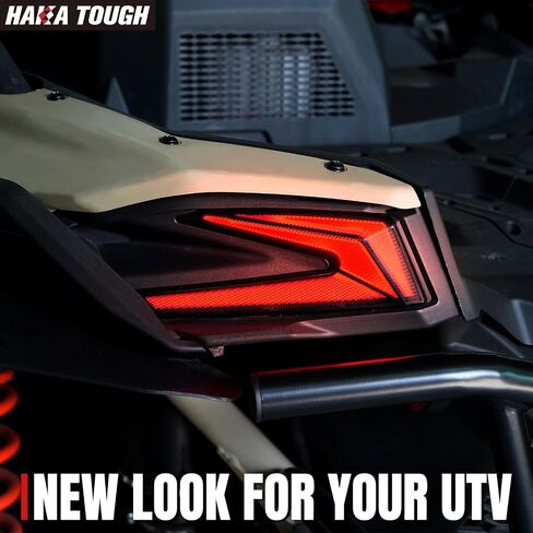 HAKA TOUGH LED أضواء خلفية يسار لملحقات Can Am Maverick X3 2017-2024، المصابيح الخلفية لـ Can Am X3 XDS XRS Max Turbo R، مصابيح ذيل جانبية للركاب قطعة واحدة in Kuwait