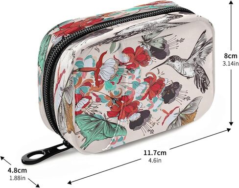 Naanle Flowers and Leaves Pill Box 7 Day Pill Case Travel Pill Organizer Bag with Zipper Portable Weekly Case Compact Size for Vitamin Supplement Holder in Kuwait