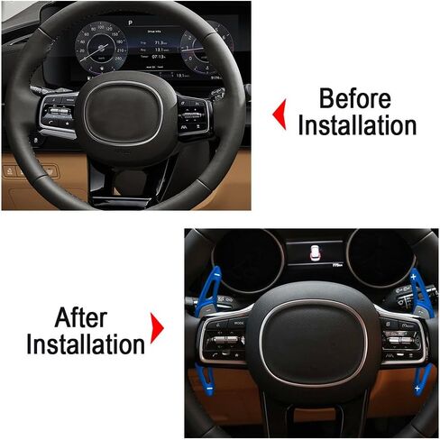 Aluminum Alloy Car Steering Wheel Shift Paddle Shift Extension Lever Sticker for Kia Sportage（2020-2022） Fit Kia Sorento Hybrid (2021-2023) Fit Kia Forte (2020-2023) (Black) in Saudi Arabia