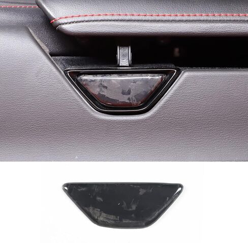 Daeiclru Real Carbon Fiber Car Armrest Storage Button Switch Cover Compatible with Chevrolet Corvette C8 2020-2023, Center Console Armrest Box Switch Trim Cover Accessories (Black) in Saudi Arabia