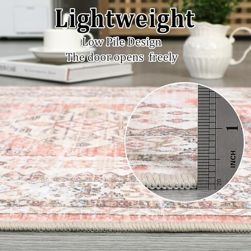 سجادة عداء مقاس 2 × 6 سجادة مدخل مقاومة للبقع رفيعة للغاية وقابلة للغسل في الغسالة، سجادة المدخل لغرفة المعيشة وغرفة النوم وغرفة الطعام والمطبخ، باللون الأزرق in Kuwait