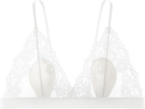 Women Lace Bralettes No Wire Padded Bra in Kuwait