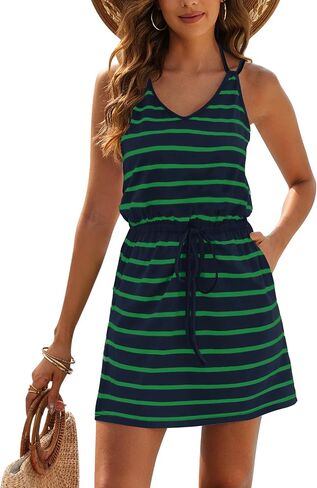 Blooming Jelly Womens Swimsuit Coverup Tie Knot Bathing Suit Beach Cover up Sleeveless Summer Dresses 2024 in Saudi Arabia