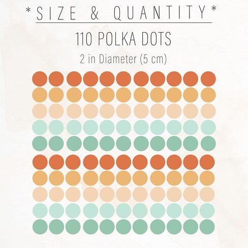 Polka Dots Wall Decals for Kids Areas, Kids Room Decor, Nursery Wall Decals, Wall Decorations, Retro Wall Art, Peel and Stick, Kids Playroom Murals (Color 04) in Saudi Arabia