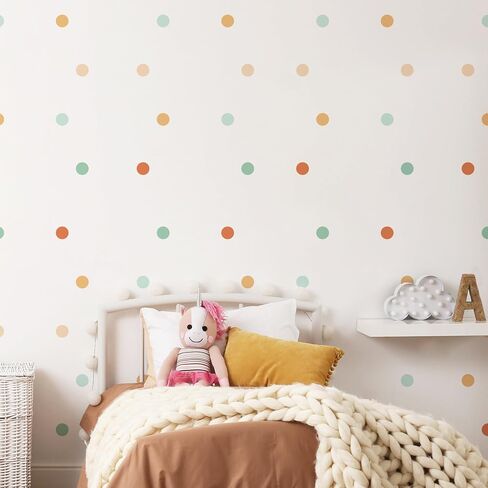 Polka Dots Wall Decals for Kids Areas, Kids Room Decor, Nursery Wall Decals, Wall Decorations, Retro Wall Art, Peel and Stick, Kids Playroom Murals (Color 04) in Saudi Arabia