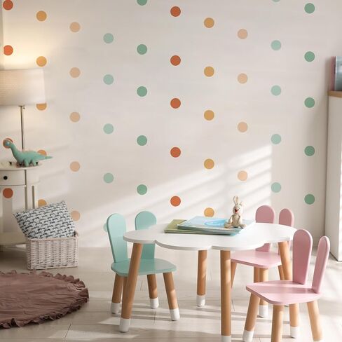 Polka Dots Wall Decals for Kids Areas, Kids Room Decor, Nursery Wall Decals, Wall Decorations, Retro Wall Art, Peel and Stick, Kids Playroom Murals (Color 04) in Saudi Arabia