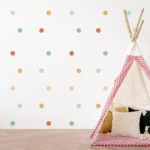 Polka Dots Wall Decals for Kids Areas, Kids Room Decor, Nursery Wall Decals, Wall Decorations, Retro Wall Art, Peel and Stick, Kids Playroom Murals (Color 04) in Saudi Arabia