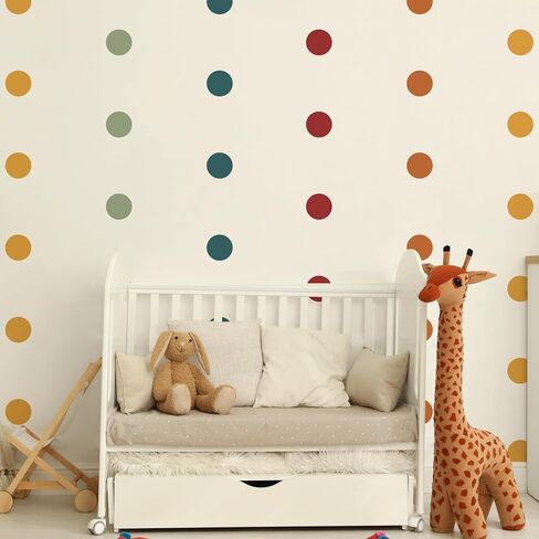 Polka Dots Wall Decals for Kids Areas, Kids Room Decor, Nursery Wall Decals, Wall Decorations, Retro Wall Art, Peel and Stick, Kids Playroom Murals (Color 04) in Saudi Arabia