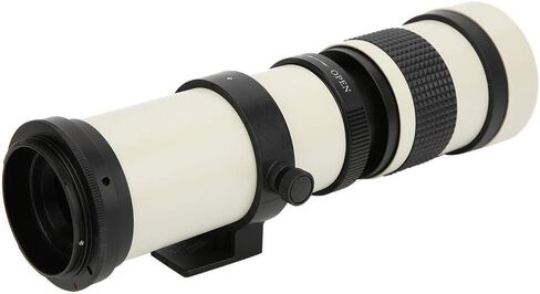 Telescope Lens, White with 420-800MM Super Telephoto Zoom F/8.3-16 Manual Focusing Telephoto Lens for Canon EF Mount Camera Aluminum Body, Telephoto Zoom Lens in Saudi Arabia