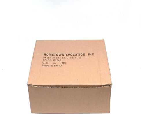 Hometown Evolution, Inc. Box of 25 ST40 Lantern Edison 7 Watt C9 (E17) Intermediate Base Replacement Light Bulbs in Saudi Arabia