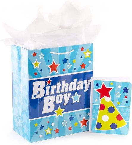 Hallmark 13" Large Kids Birthday Gift Bags Assortment with Tissue Paper - Sloth, Dinosaur, Unicorn (Pack of 3 Gift Bags, 9 Sheets of Tissue Paper) in Saudi Arabia