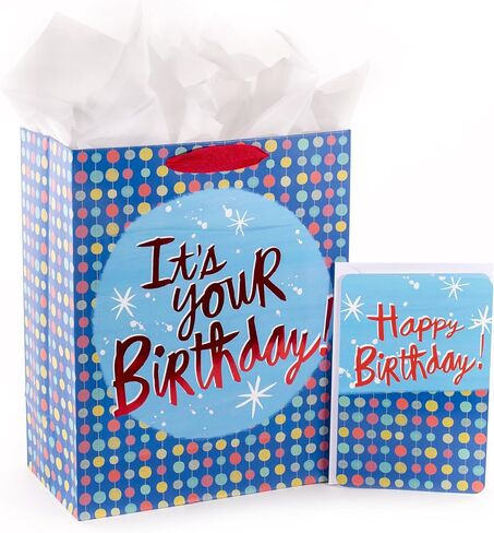 Hallmark 13" Large Kids Birthday Gift Bags Assortment with Tissue Paper - Sloth, Dinosaur, Unicorn (Pack of 3 Gift Bags, 9 Sheets of Tissue Paper) in Saudi Arabia