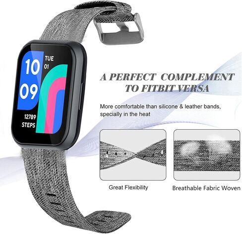 Compatible for Wyze Watch 47mm Band, Breathable Nylon Woven Fabric Replacement Accessory Strap Compatible for Wyze Watch 47mm Smartwatch in Saudi Arabia