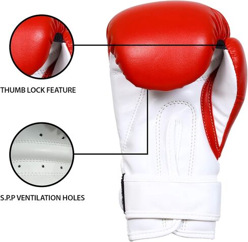 Kids Boxing Gloves for Martial Arts Sparring Junior Mitts Heavy Duty Leather MMA Training Punch Bag Gloves Striking Muay Thai Kick Boxing Boys and Girl in Saudi Arabia