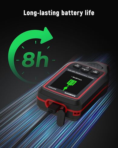 Rechargeable Paint Thickness Gauge, KAIWEETS Paint Meter for Cars with 4-direction Rotating Screen, 0-1700μM Paint Thickness Meter with Limit Alarm/Data Storage/Automatically Identify Substrate in Saudi Arabia
