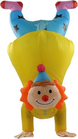 Atyhao Inflatable Handstand Clown Costume, Waterproof Halloween Upside Down Clown Inflatable Costume for Weddings Parties in Kuwait